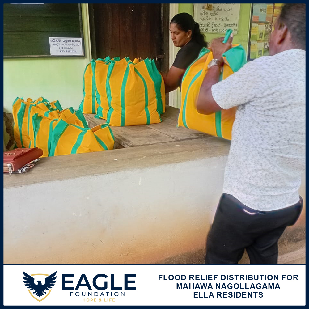 Flood Relief Distribution for Mahawa Nagollagama Ella Residents